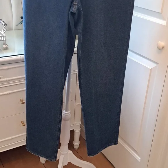 NWOT Madewell Womens Baggy Straight Medium Wash Stretch High Rise‎ Jeans Size 28